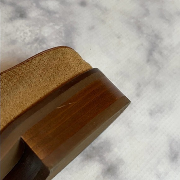 Aquatalia Fife Cognac Tan Suede Mules Size 10 - Picture 8 of 8